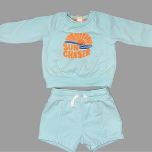 Tucker + Tate Graphic Sweatshirt & Shorts | Unisex | 12 Months | Like New